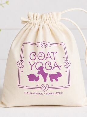 Montessori Wooden Goat Yoga Balancing Blocks Set w/ Cotton Storage Bag | Waldorf